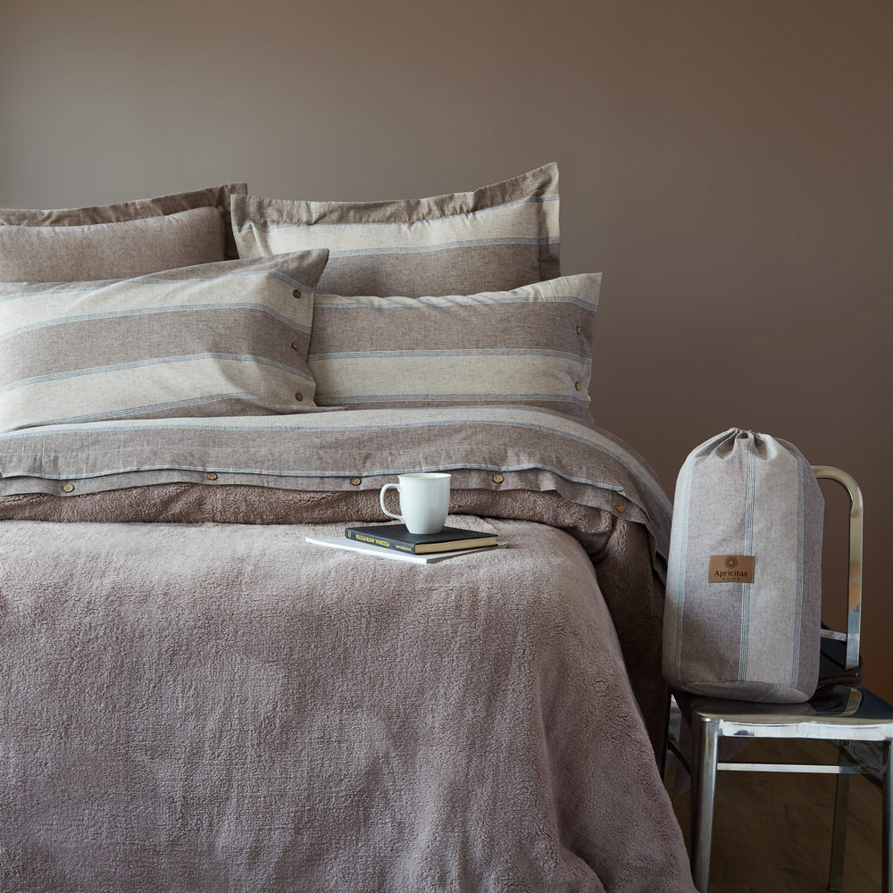 Фото Комплект постельного белья Double Comfort art. Dark beige в интернет-магазине HP Linen
