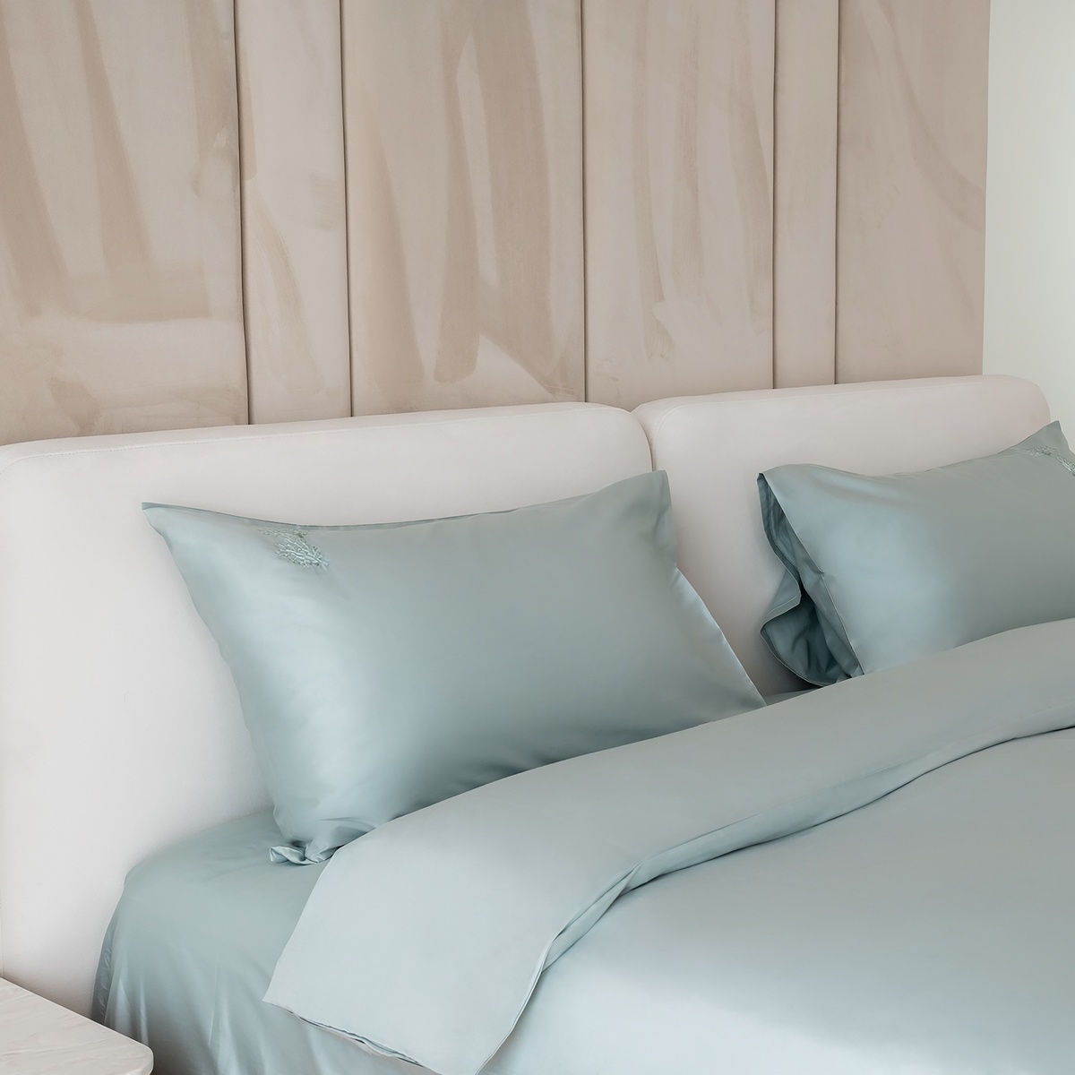 Фото Комплект постельного белья Сатин Easy art.Mint/Кораллы в интернет-магазине HP Linen