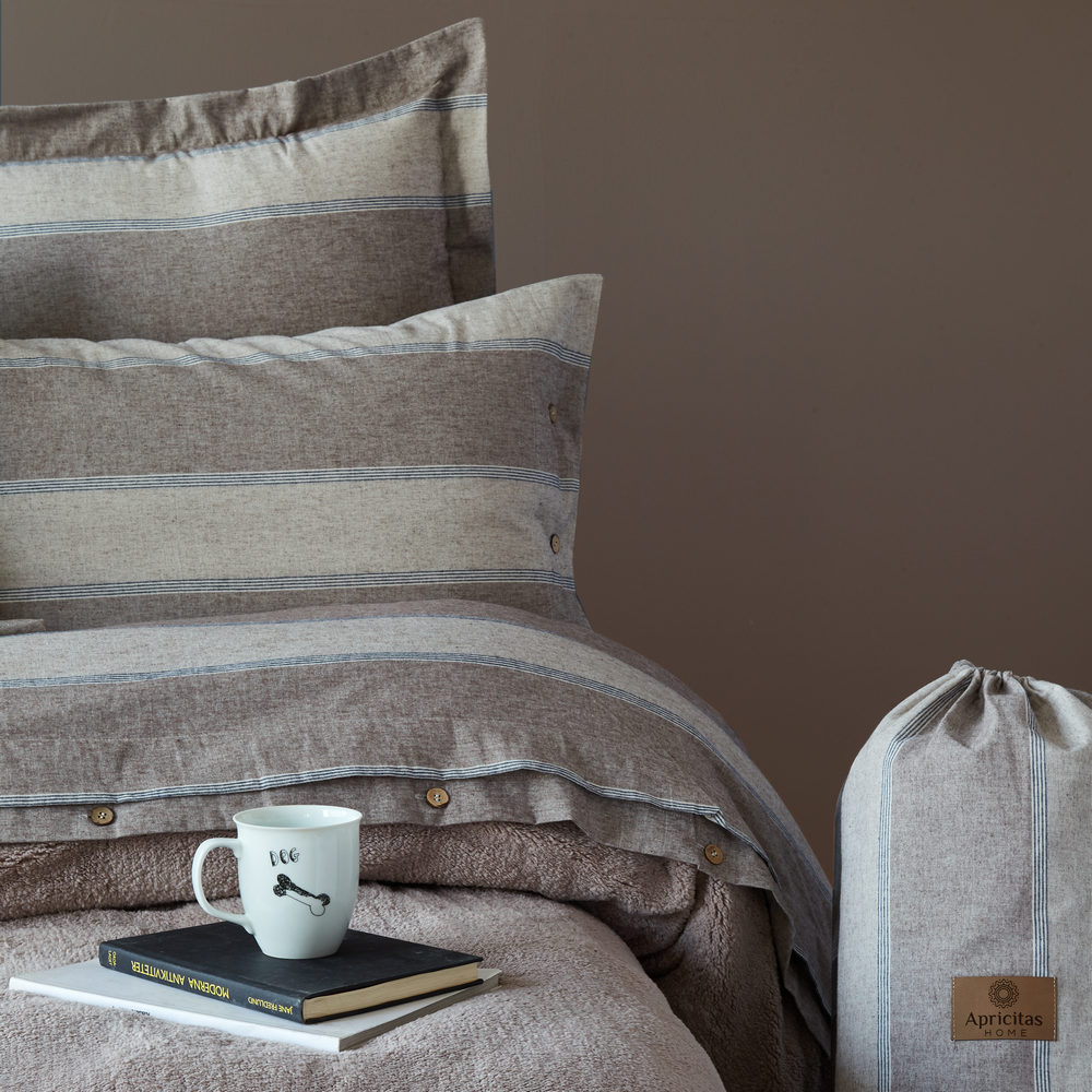 Фото Комплект постельного белья Double Comfort art. Dark beige в интернет-магазине HP Linen