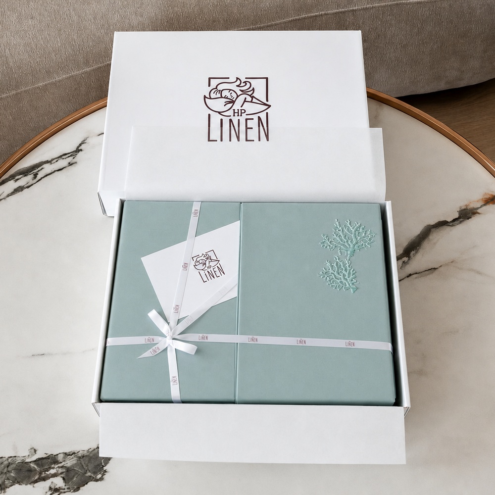 Фото Комплект постельного белья Сатин Easy art.Mint/Кораллы в интернет-магазине HP Linen